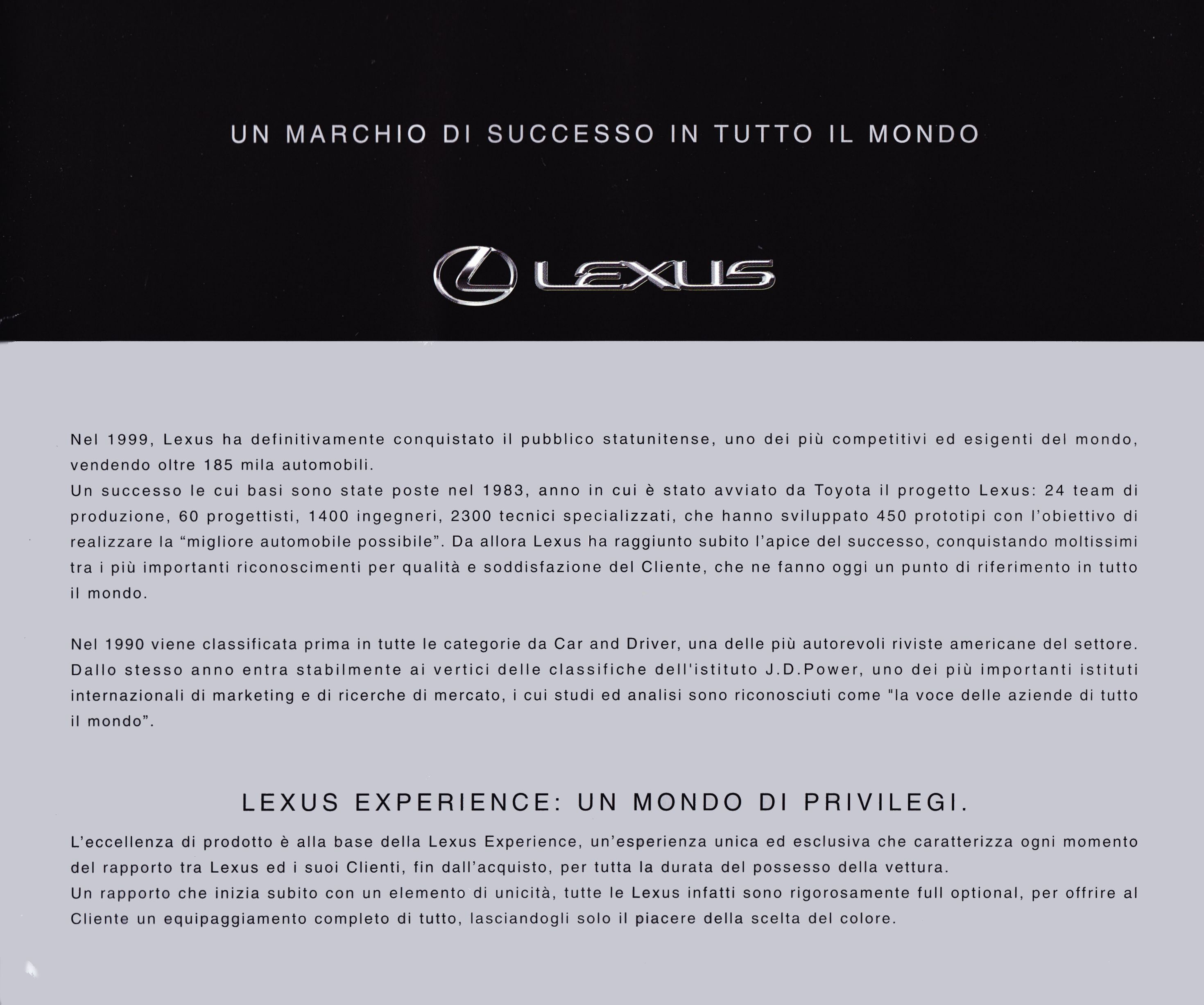 1999 Lexus IS brochure